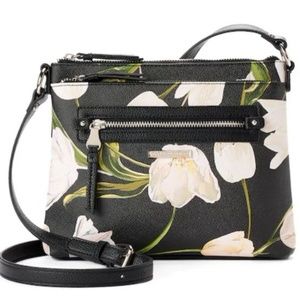 Dana Buchman Black Tulip Crossbody